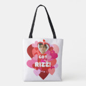 Custom Valentine Heart Pop Foto Tasche (Rückseite)