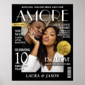 Custom Valentine Magazine Cover, Modern Couple Poster (Vorne)