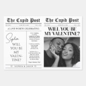 Custom Valentine Newspaper Flower Bouquet Gift  Geschenkpapier Set (Vorderseite)