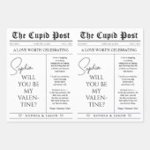 Custom Valentine Newspaper Flower Bouquet Gift  Geschenkpapier Set (Vorderseite 3)