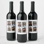 Custom Valentine Wine Label with Multiple Photos Weinetikett (Flaschen)