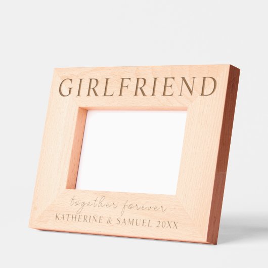 Custom Valentine's Day Girlfriend Name & Date Geätzte Rahmen (Links)