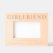 Custom Valentine's Day Girlfriend Name & Date Geätzte Rahmen (Vorderseite)