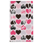 Custom Valentine's Day Heart Foto Collage Kleine Geschenktüte (Rückseite)