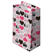 Custom Valentine's Day Heart Foto Collage Kleine Geschenktüte (Vorderseite Schrägansicht)