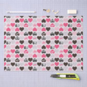 Custom Valentine's Day Heart Foto Collage Seidenpapier (Handwerk)