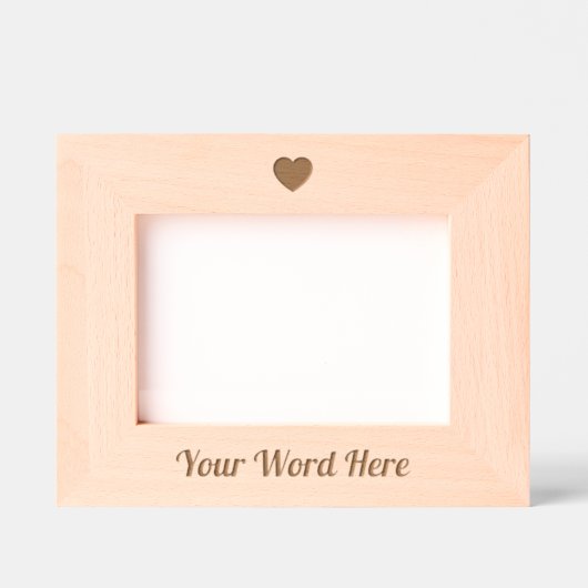 Custom Valentine's Day Heart Wood  Geätzte Rahmen (Vorderseite)