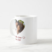 Custom Valentine's Day Mr & Mrs. Foto Kaffeetasse (Vorderseite Links)