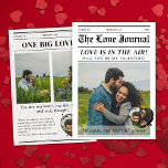 Custom Valentine's Day Newspaper Cover Greetings Einladung<br><div class="desc">Eine unvergessliche Möglichkeit wollen,  eine Valentinstag-Karte zu versenden? Unsere Newspaper Invitation ist die ideale Überraschung für Sie und Ihre Lieben. Einfach mit eigenen Texten und Fotos anpassen. Die passende Briefmarke finden Sie hier: https://www.zazzle.com/z/gilbuzn0?rf=238151588932873876</div>