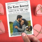 Custom Valentine's Day Newspaper Cover Greetings Einladung