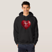 Custom valentines day personalize heart gift hoodie (Vorne ganz)