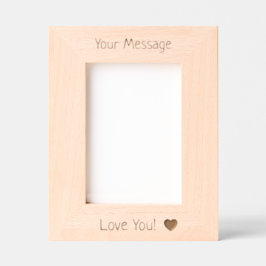 Custom Valentine's Day Personalized Wood Geätzte Rahmen
