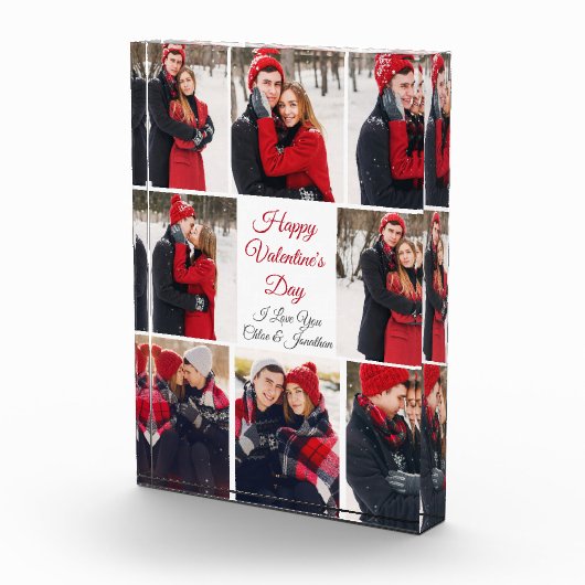 Custom Valentine's Day Romantic Couple Collage Fotoblock (Rechts)