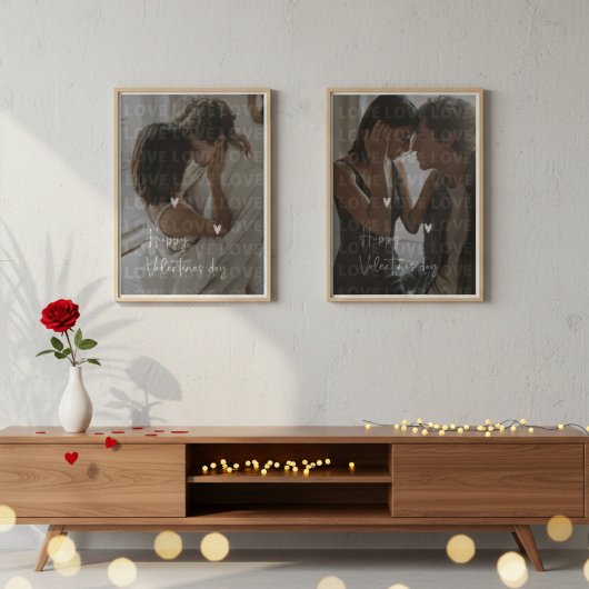 Custom Valentine's Day Romantic Couple Foto Bilderwand Sets