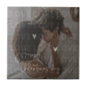 Custom Valentine's Day Romantic Couple Foto Fliese (Vorderseite)