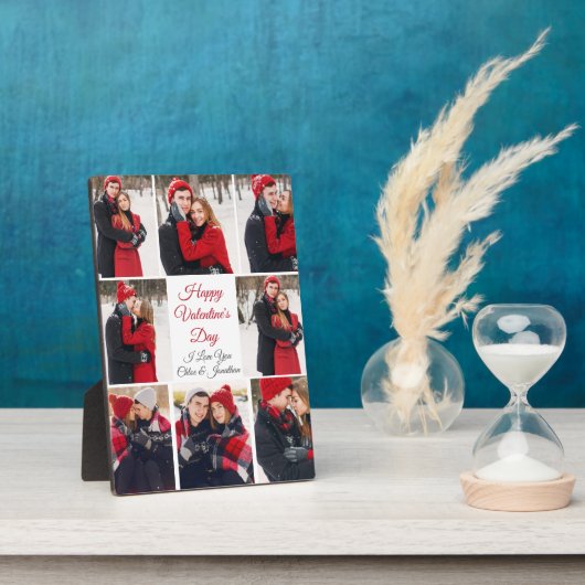 Custom Valentine's Day Romantic Couple Foto Fotoplatte (Seite)