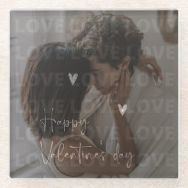 Custom Valentine's Day Romantic Couple Foto Glasuntersetzer
