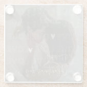 Custom Valentine's Day Romantic Couple Foto Glasuntersetzer (Rückseite)