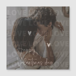 Custom Valentine's Day Romantic Couple Foto Magnetkarte