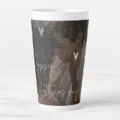 Custom Valentine's Day Romantic Couple Foto Milchtasse (Vorderseite)