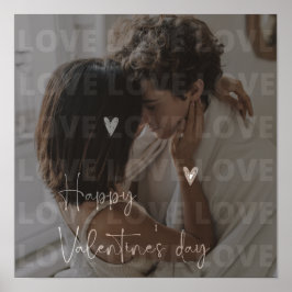 Custom Valentine's Day Romantic Couple Foto Poster