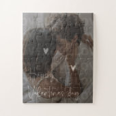 Custom Valentine's Day Romantic Couple Foto Puzzle (Vertikal)