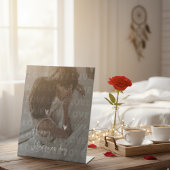 Custom Valentine's Day Romantic Couple Foto Sockelschild