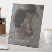 Custom Valentine's Day Romantic Couple Foto Sockelschild (In Situ)