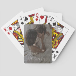 Custom Valentine's Day Romantic Couple Foto Spielkarten