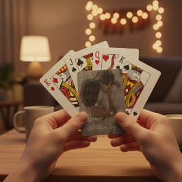 Custom Valentine's Day Romantic Couple Foto Spielkarten