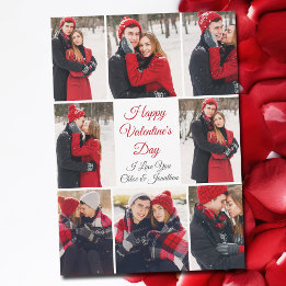 Custom Valentine's Day Romantische Liebe FotoColla Karte