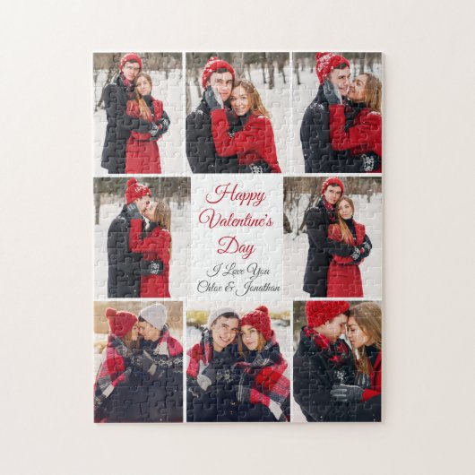 Custom Valentine's Day Romantische Liebe FotoColla Puzzle (Vertikal)