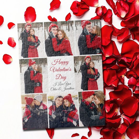 Custom Valentine's Day Romantische Liebe FotoColla Puzzle