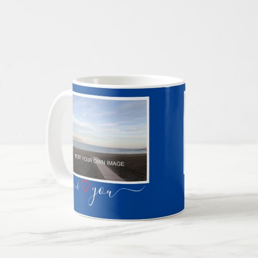 Custom Valentines Foto I Liebe Sie Kaffeetasse (Vorderseite Links)
