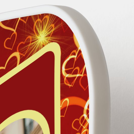 Custom Valentines Herz Foto I Liebe Mein Freund Pickleball Schläger (Linke Seite)