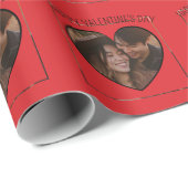 Custom Valentine's Red Background mit Herz-Form Geschenkpapier (Rolleneckpunkt)