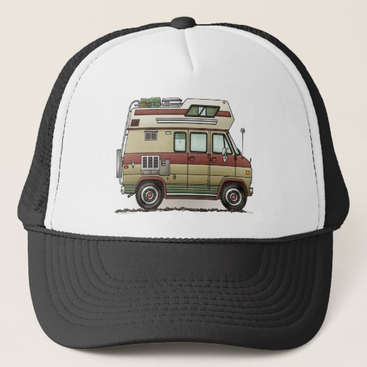 Custom Van Camper RV Hat Truckerkappe (Vorderseite)