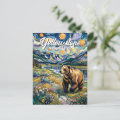 Custom Van Gogh Yellowstone Nationalpark Bear Postkarte (Stehend Vorderseite)