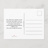 Custom Van Life Camping Ankündigung Postkarte (Rückseite)