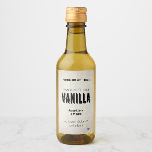 Custom Vanilla Extract Label - VE002_04 Weinetikett (Vorderseite)