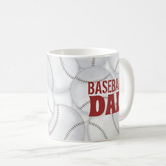 Custom Vater Baseball Personalisiert Kaffeetasse (VorderseiteRechts)