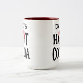 Custom Vater Face & Name Hot Cocoa Weihnachten Zweifarbige Tasse (Mittel)