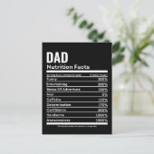Custom Vater Nutrition Facts Funny Vatertag Card Postkarte (Stehend Vorderseite)