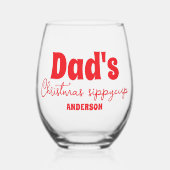 Custom Vater Weihnachts-Sippy-Cup Weinglas Ohne Stiel (Vorderseite)