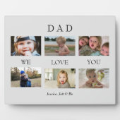 Custom Vater Wir Liebe Sie B/W Foto Gray Collage P Fotoplatte (Vorderseite)