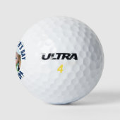 Custom Vatertag #1 Großvater Family Foto Golfball (Logo)