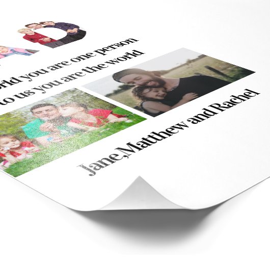 Custom Vatertag 5 Foto Collage (Ecke)