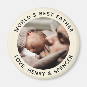 Custom Vatertag Chic Minimalistisches Foto Magnet