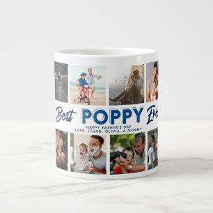 Custom Vatertag Foto Collage Beste Mohn je Jumbo-Tasse