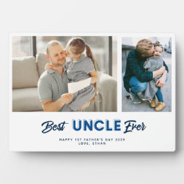 Custom Vatertag Foto Collage Beste Onkel je Fotoplatte
